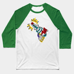 Space Weapon Tatto Design Baseball T-Shirt